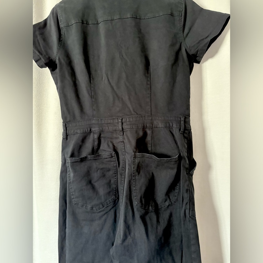 Pistola Martina Flare Zip Up Black Jumpsuit size Large - Picture 7 of 9